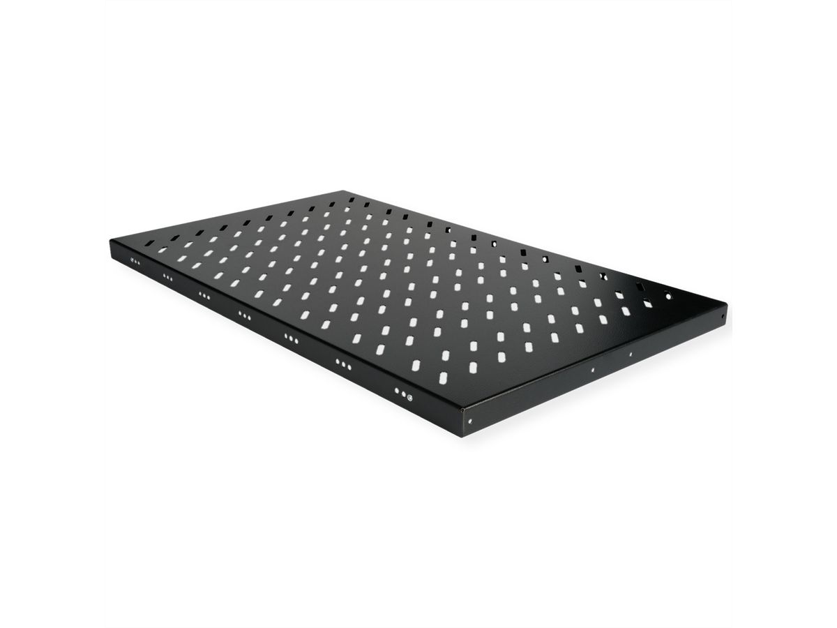 ROLINE 19-inch plank 1 U, 770 mm diep 50 kg zwart