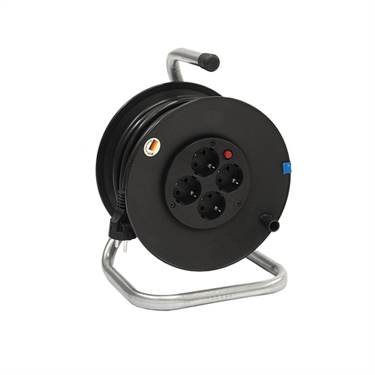 BACHMANN cable reel 4-way with thermal protection, 25 m