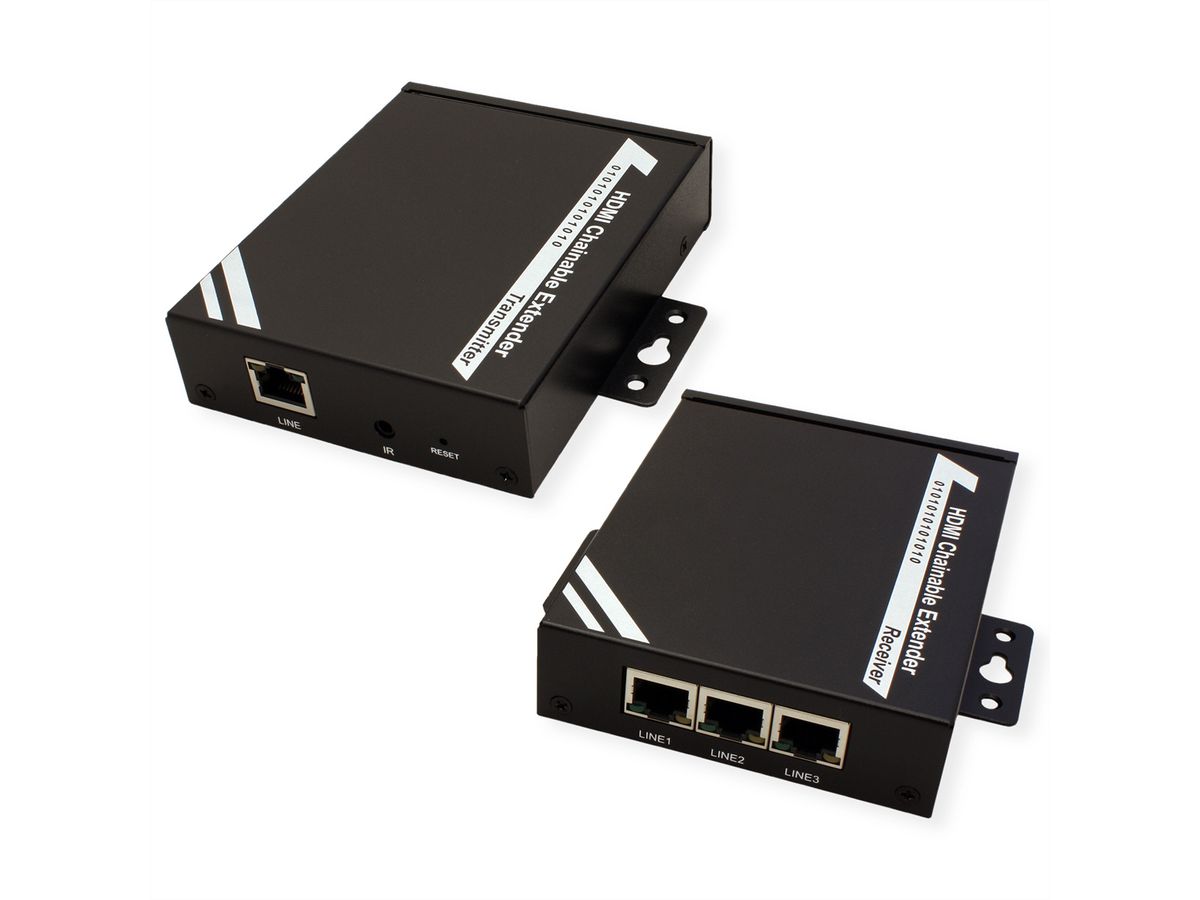 ROLINE HDMI Extender via TP, Cat.5/6, cascadeerbaar, 100m