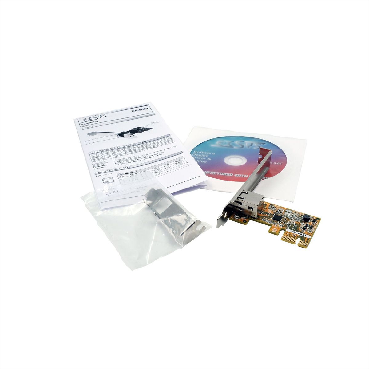 EXYSY EX-6081 2.5 Gigabit PCIe Netzwerk-Karte (Realtek Chip-Set)