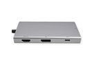VALUE USB Type C Docking Station, HDMI+DP 4K60, 3x US3.2Gen1 (1x C + 2x A), 1x PD, 1x RJ45