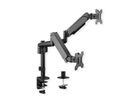 VALUE Dual LCD Monitorarm, 4 draaipunten, tafel montage