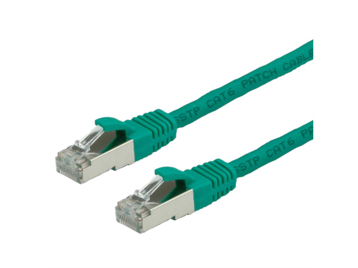 VALUE Patchkabel Cat.6 (Class E) S/FTP (PiMF), LS0H, groen, 1,5 m