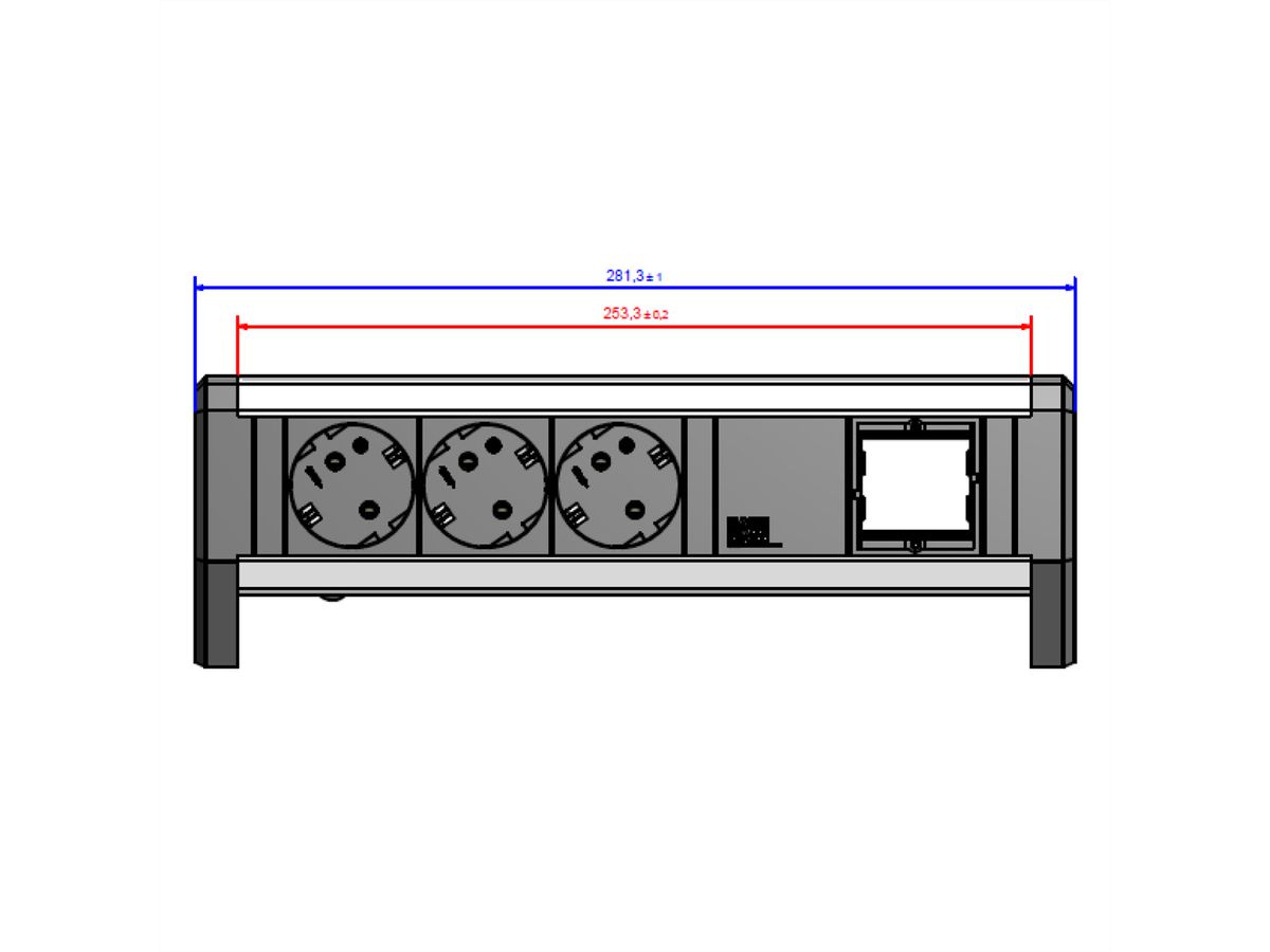 BACHMANN DESK 3x earthing contact 1x ABD GST18