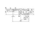 SCHROFF Horizontale rail, achteraan, Type L-VT, licht, 1000 mm