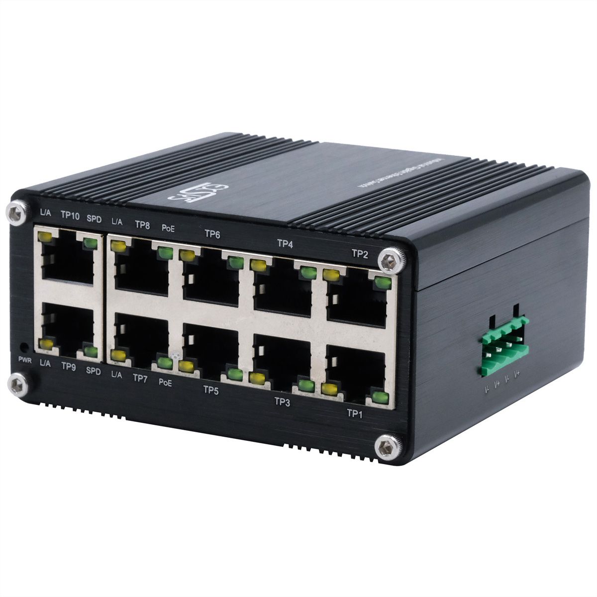 EXSYS EX-62025PoE 10-poorts industriële PoE-switch mini unmanaged