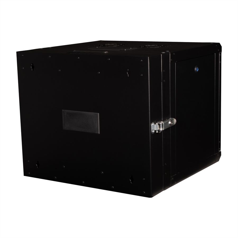ROLINE 19-inch wall-mounted housing Pro 9 U, 600x600 WxD two-part swivelling black
