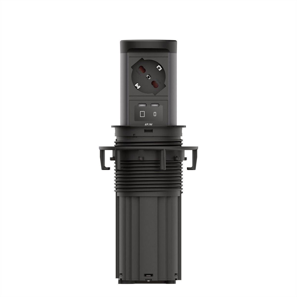 BACHMANN ELEVATOR2 1xP40, 1xUSB C/C 45W RAL9005 2.0 m AEH