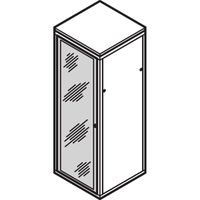 SCHROFF Eurorack Glazed Door With Acrylic Glass, RAL 7035, 38 U 600W