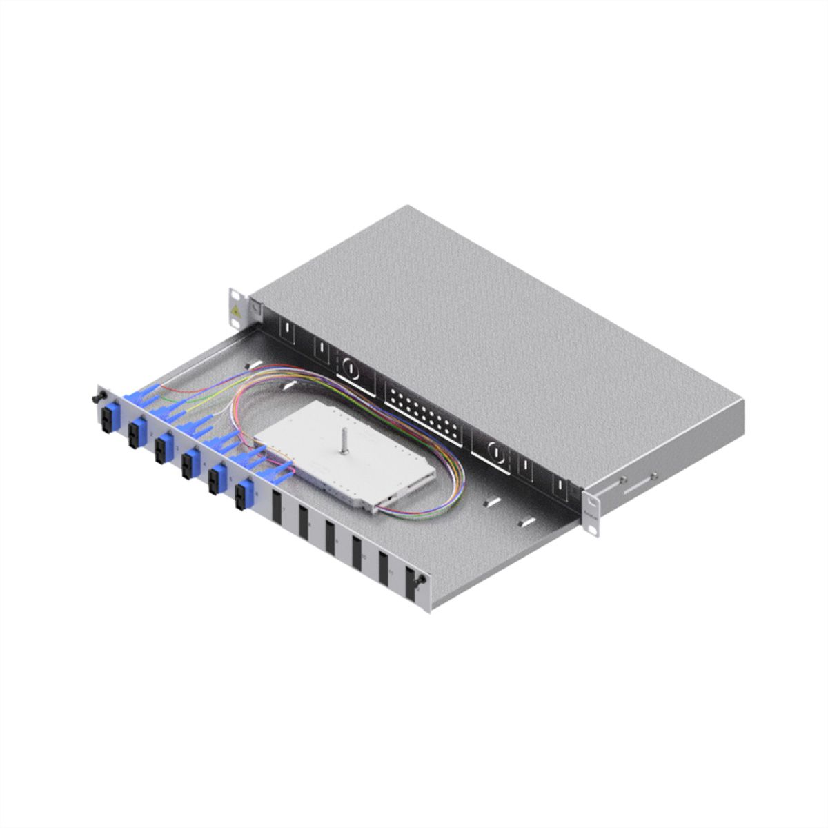 FO Splice Housing, Grade C 19" 1U, 12 ports, 6x SC-duplex, OS2