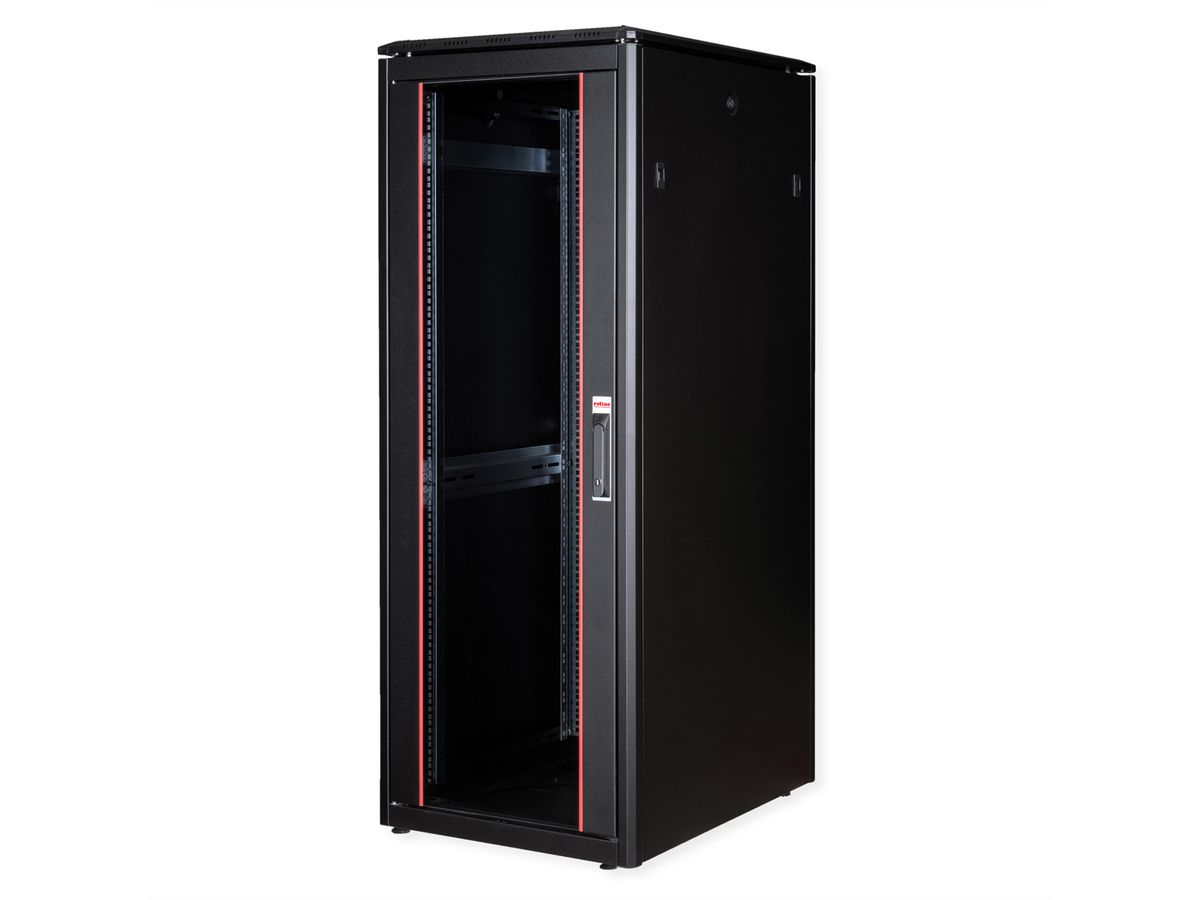 ROLINE 19-inch network cabinet Pro 32 U, 600x800 WxD Glass door black