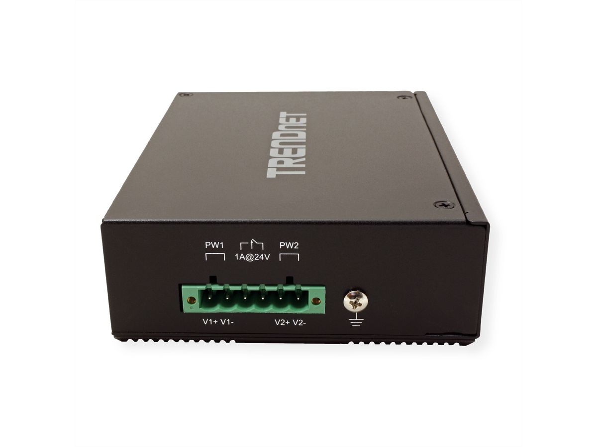 TRENDnet TI-PG80 8-poorts Geharde Industriële Gigabit PoE+ DIN-Rail Switch