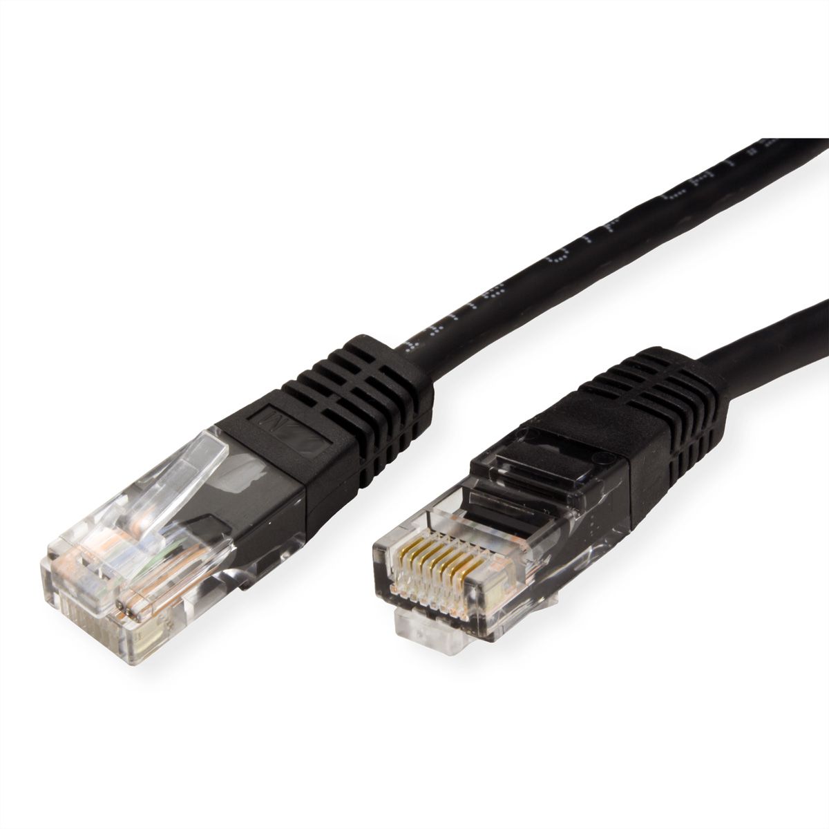 ROLINE patchkabel Cat.5e (Klasse D) UTP, PoE, zwart, 1 m