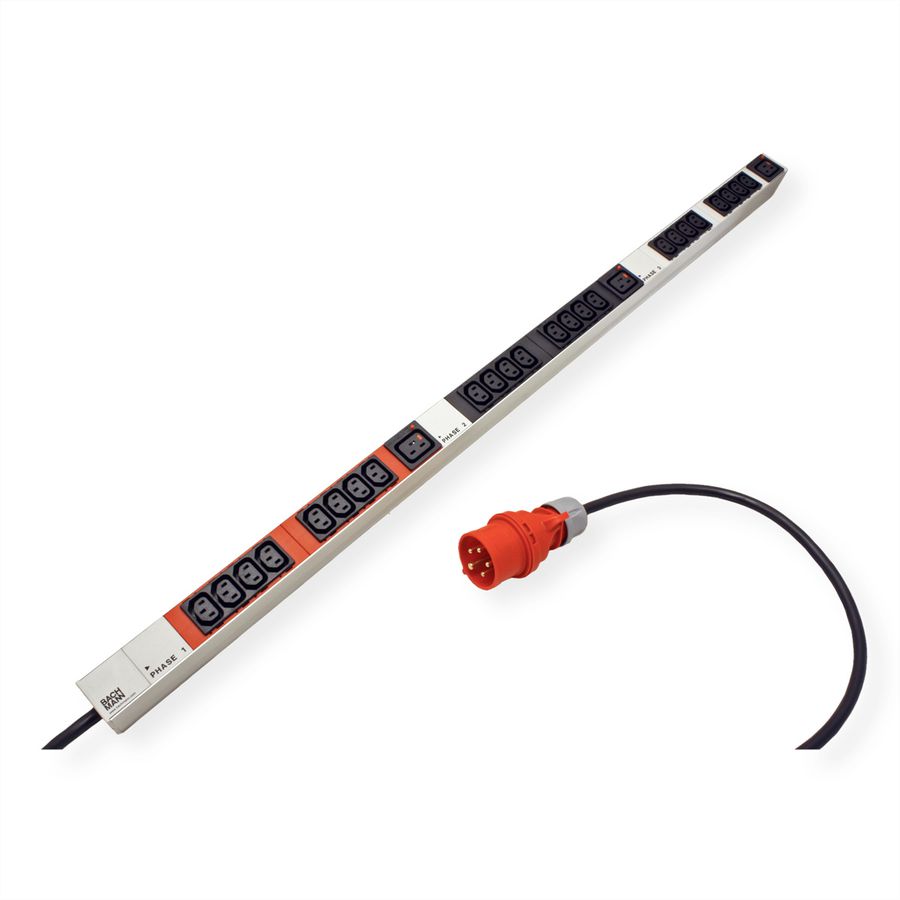 BACHMANN IT PDU ALU 1U 24x C13 3x C19 CEE 3x16A red