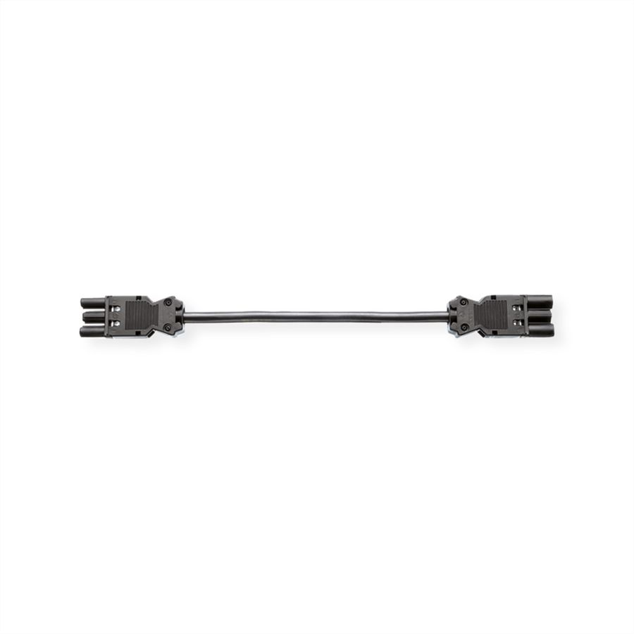BACHMANN verlengsnoer GST18-3 male/female, zwart, 0,3 m
