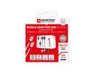 Skross MUV USB AC65PD World Travel Adapter with USB C Cable, worldwide