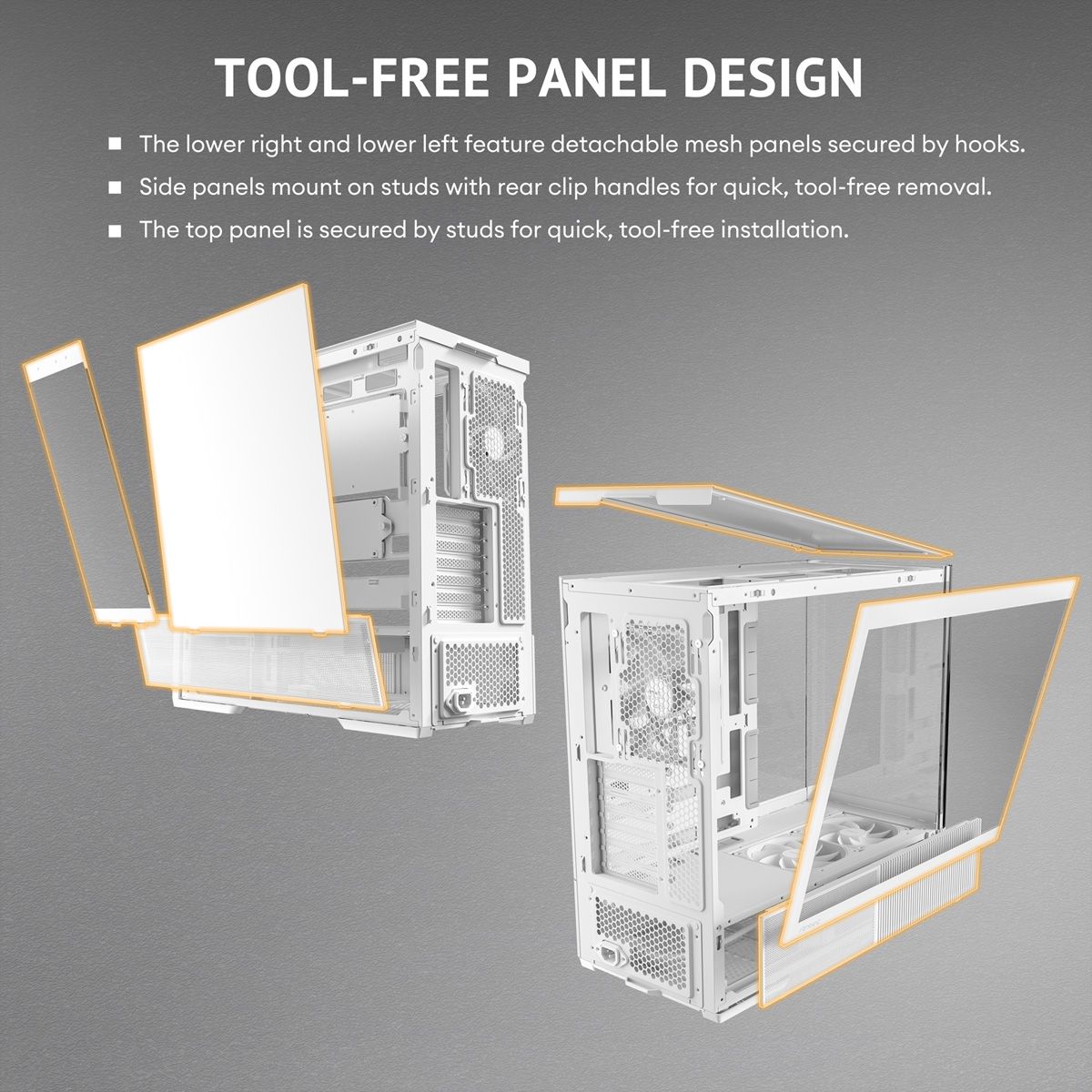 ANTEC Constellation C6 Curve Air White PC Case ATX Midi Tower, white