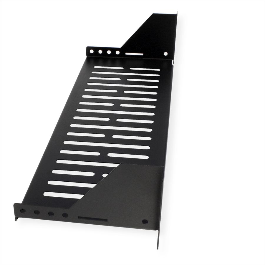 VALUE 19"-Legplank, 485 x 150mm, 2HE, max. 15 kg, zwart
