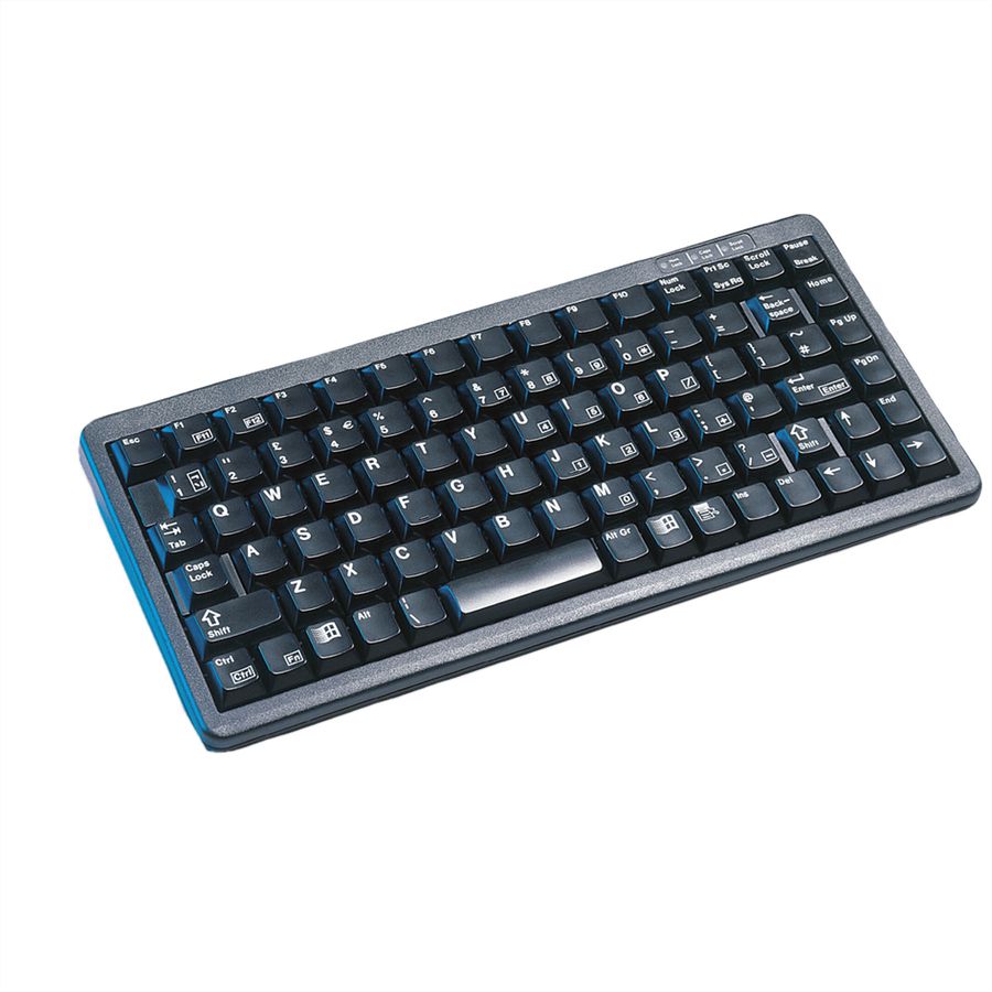 Cherry compact toetsenbord G84-4100 zwart USB+PS/2, G84-4100LCMDE-2
