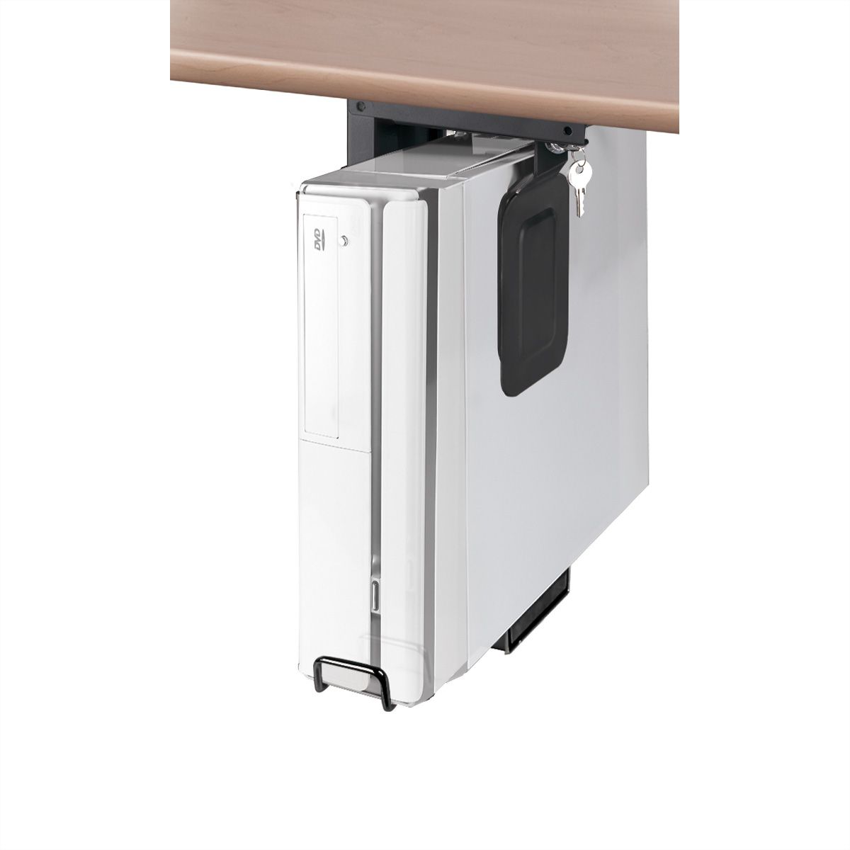 ROLINE Slim/Mini PC houder, afsluitbaar, zwart