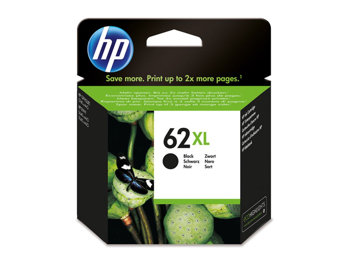 C2P05AE, #62XL, printcartridge, zwart, voor HP OfficeJet 5740 / 5742 / 8040, HP Envy 5640 / 5660 / 7640