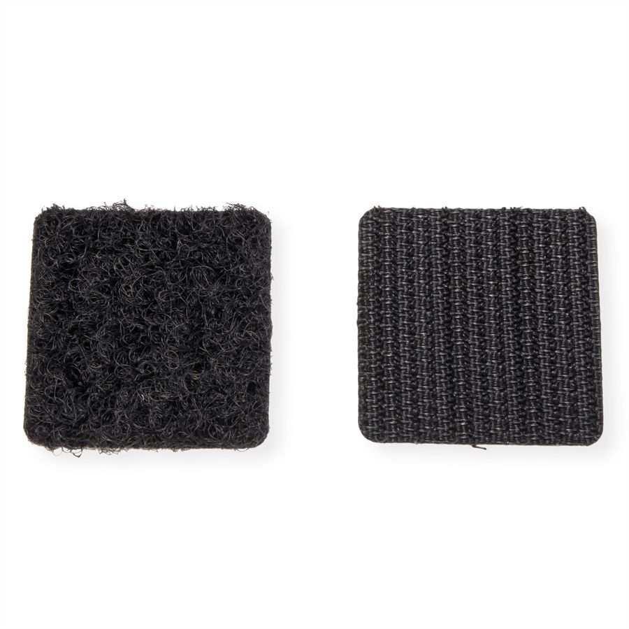 VELCRO® klittenband vierkanten zelfklevende klittenband 25 mm x 25 mm x 24 sets zwart