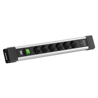 BACHMANN CONNECTUS 6xCEE7/3 1xswitch, 1xUSB C/C 45W L=2.0m CEE7/7 Grey