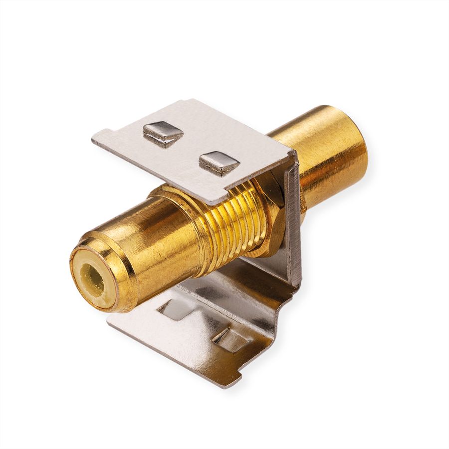 ROLINE RCA keystone-koppeling, Metaal, geel