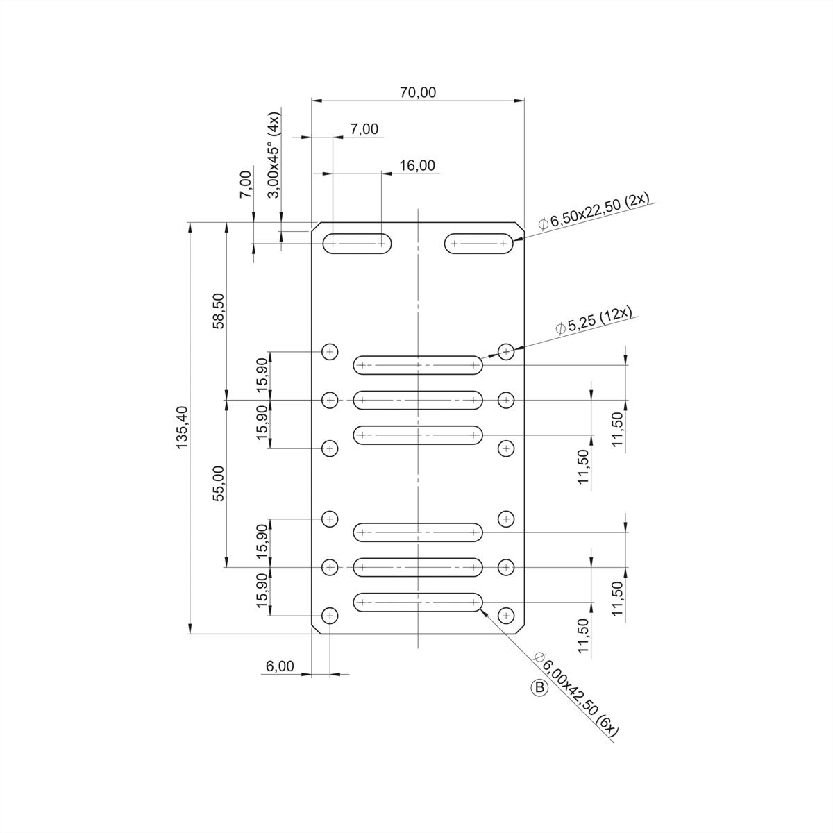 SCHROFF PDU Mounting Bracket for Mounting of Two Socket Strips Side by Side