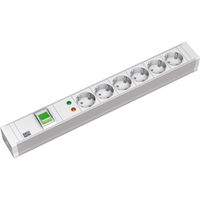 BACHMANN 19" PDU PVC 6xCEE7/3 Schakelaar