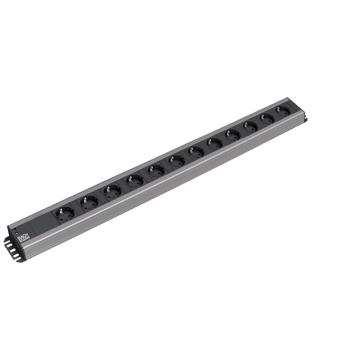 BACHMANN craftsman socket strip 12x earthing contact, 2 m