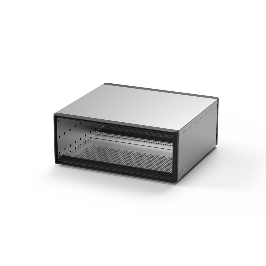 SCHROFF RatiopacPRO, Complete Case, Desktop, Retrofittable Shielding, Front Trim, 3 U, 28 HP, 255 mm