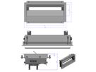 BACHMANN TOP FRAME Medium grijs/zwart, Tafelmodel met frame