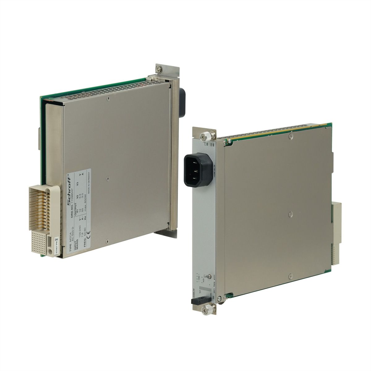 SCHROFF 19" AC/DC voeding voor MicroTCA, met beheer (PM EMMC) dubbele volledige grootte