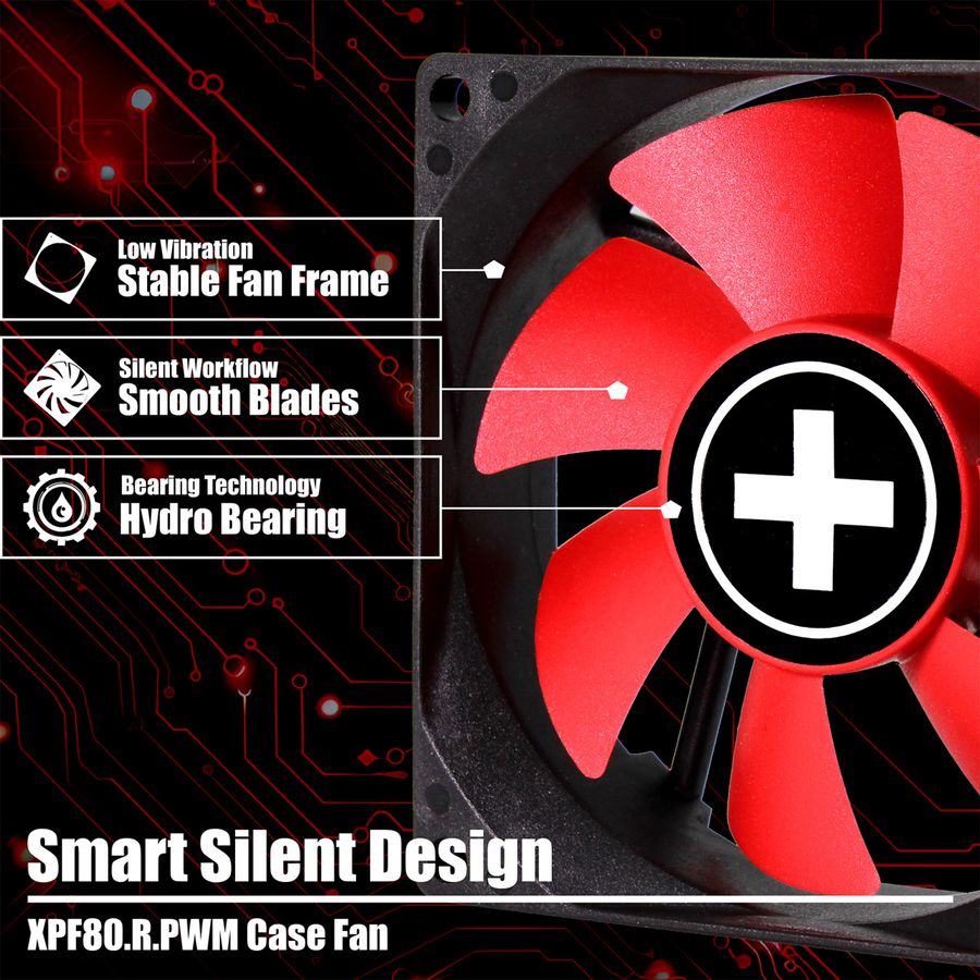Xilence XPF80.R.PWM 80mm PWM Case Fan, 4PIN