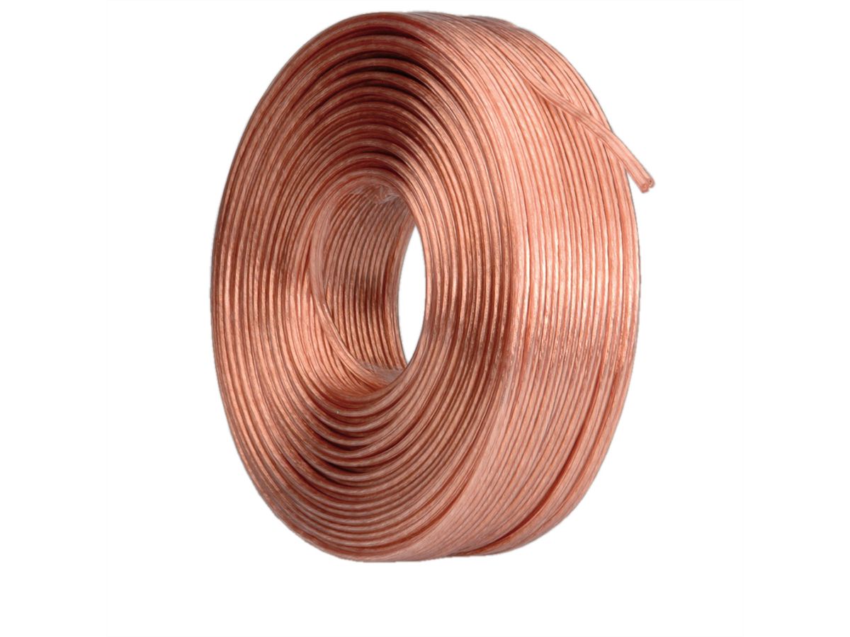 Loudspeaker Cable, transparent, 2.5mm², 100 m roll