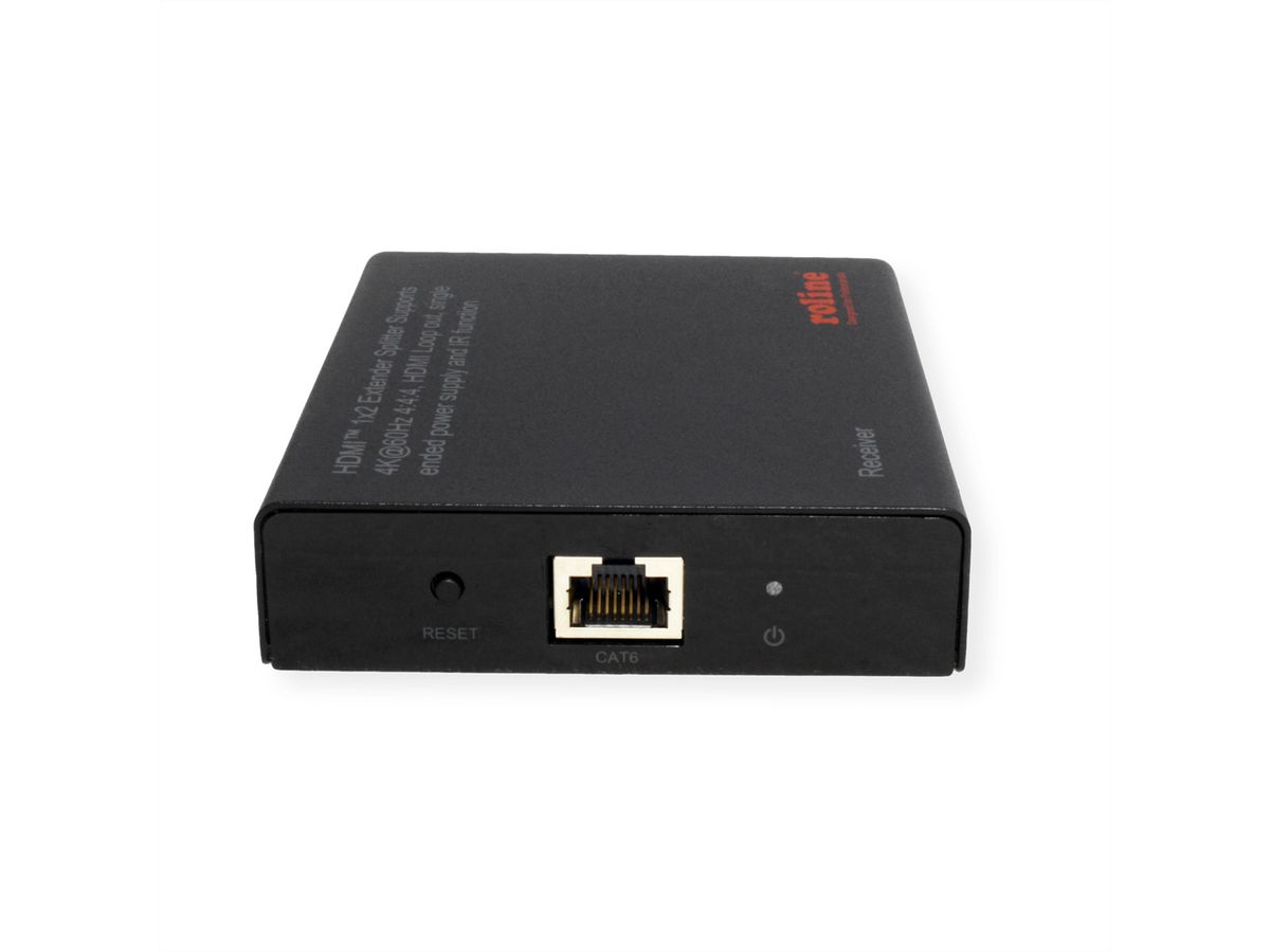 ROLINE HDMI-verlenger en -splitter, 1x2, via Cat.6A, 70m, 4K60Hz