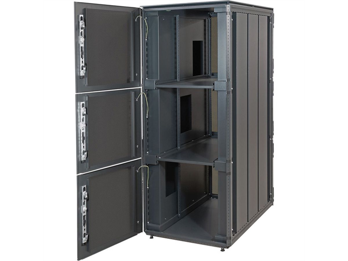 SCHROFF Varistar Colocation Cabinet, RAL 7021, 3 Compartments, 42 U, 2000H, 800W, 1000D