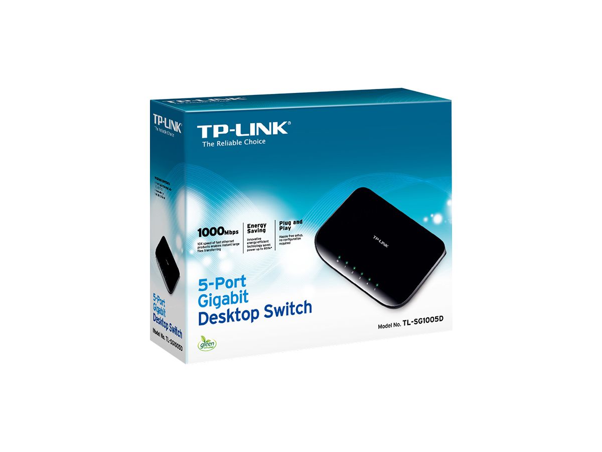 TP-LINK TL-SG1005D Onbeheerde netwerkswitch Gigabit Ethernet (10/100/1000) Zwart netwerk-switch