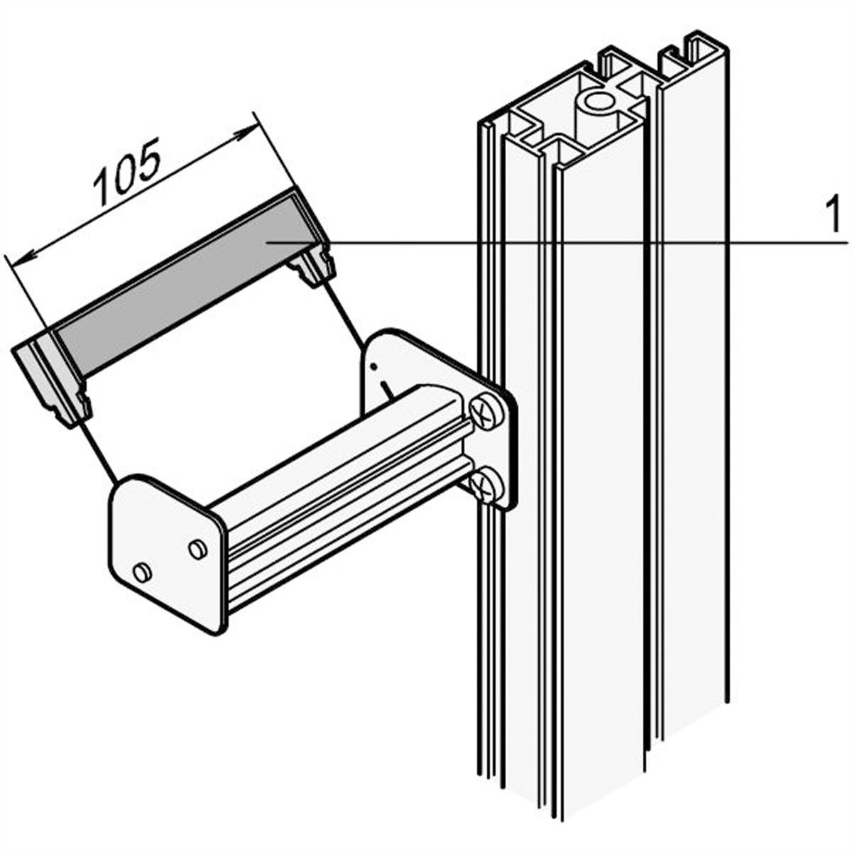 SCHROFF fibre optic strain relief bracket - LWL-ZUGENTLASTUNGSBUEGEL