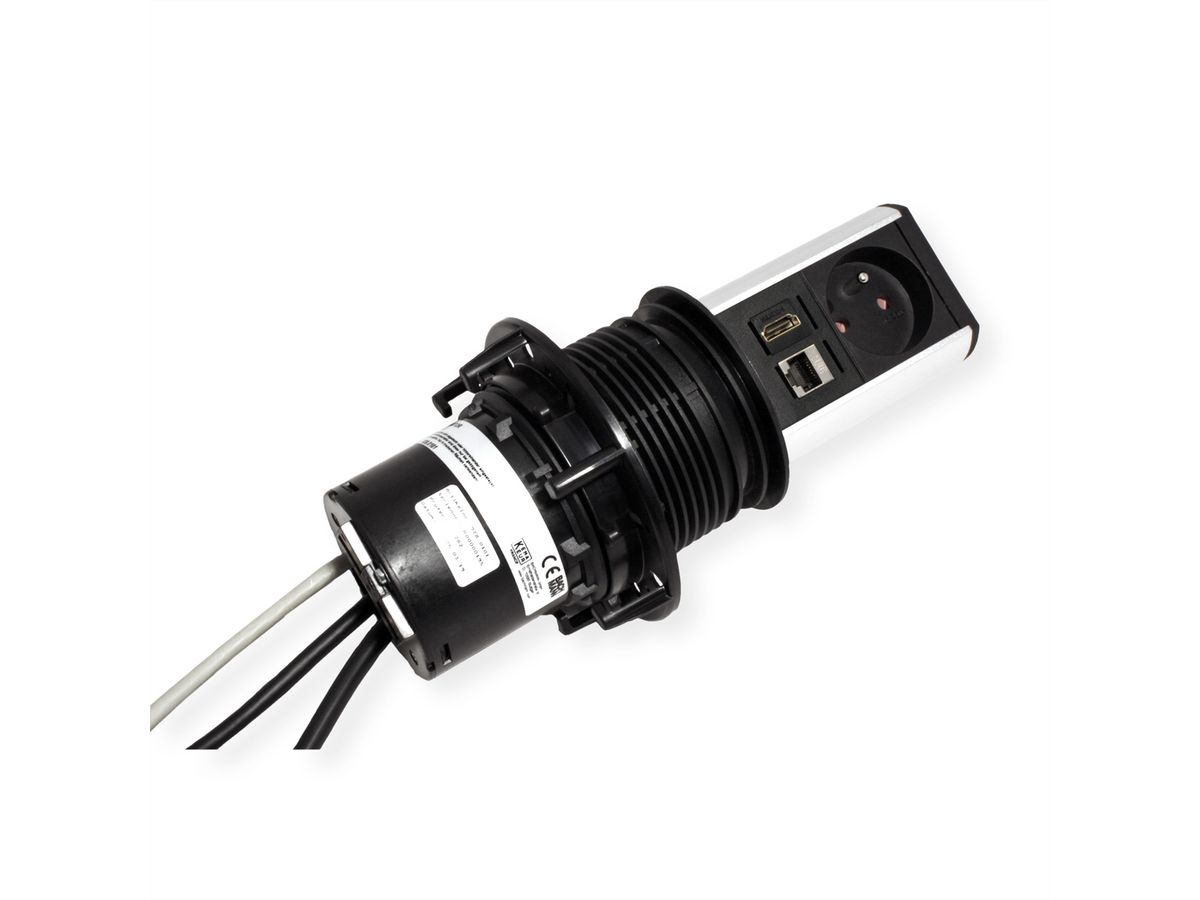 BACHMANN ELEVATOR 1xUTE 1xHDMI 1xCAT6A 90° 0.5m GST18