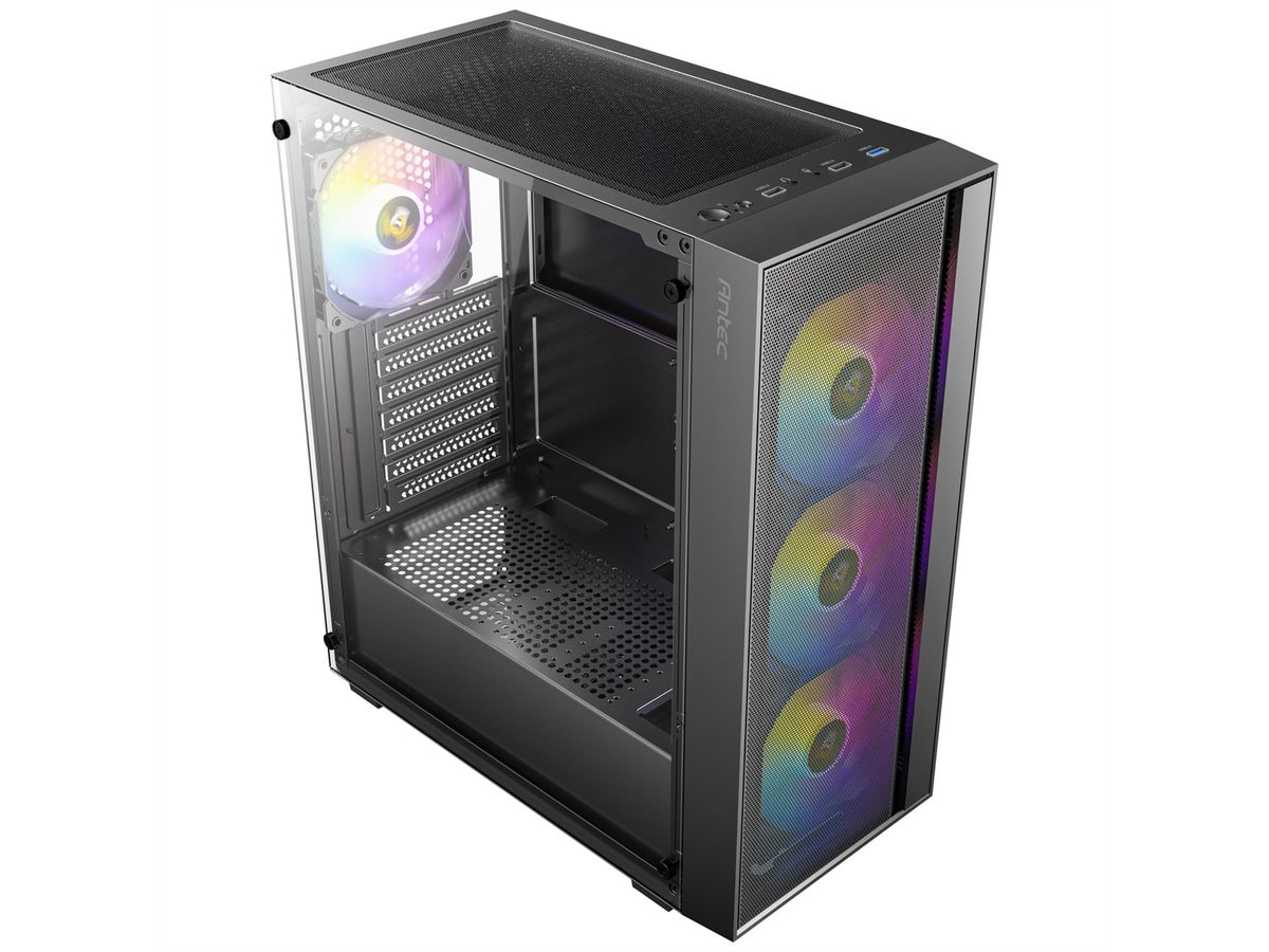 ANTEC AX65 ARGB PC Gehäuse Midi Tower Gaming ATX, schwarz