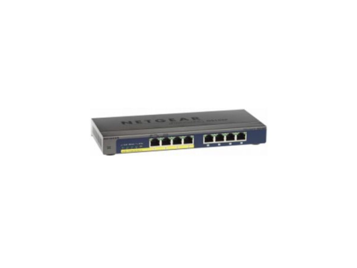 Netgear GS108PP Unmanaged Gigabit Ethernet (10/100/1000) Power over Ethernet (PoE) Black