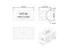ROLINE RJ-45 Mini Inline Coupler, Cat.6A (Class EA), unshielded, white
