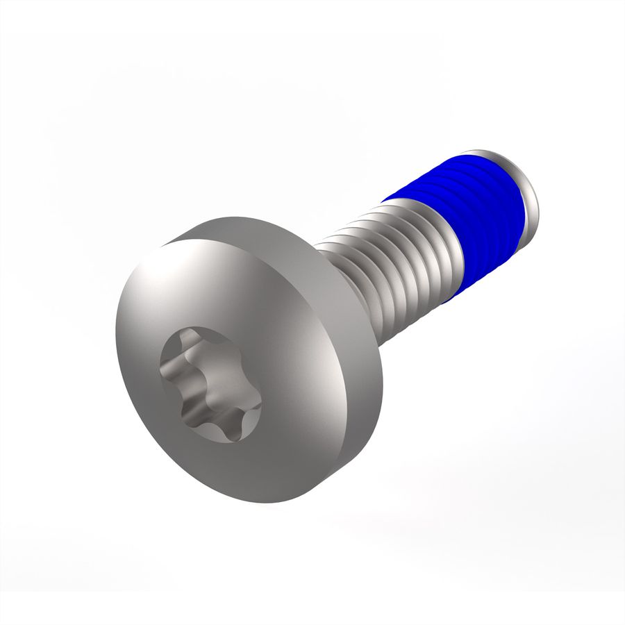 SCHROFF Assembly Parts for Rugged Components, Panhead Screw with Thread-locking Compound,Torx, M4 x 14