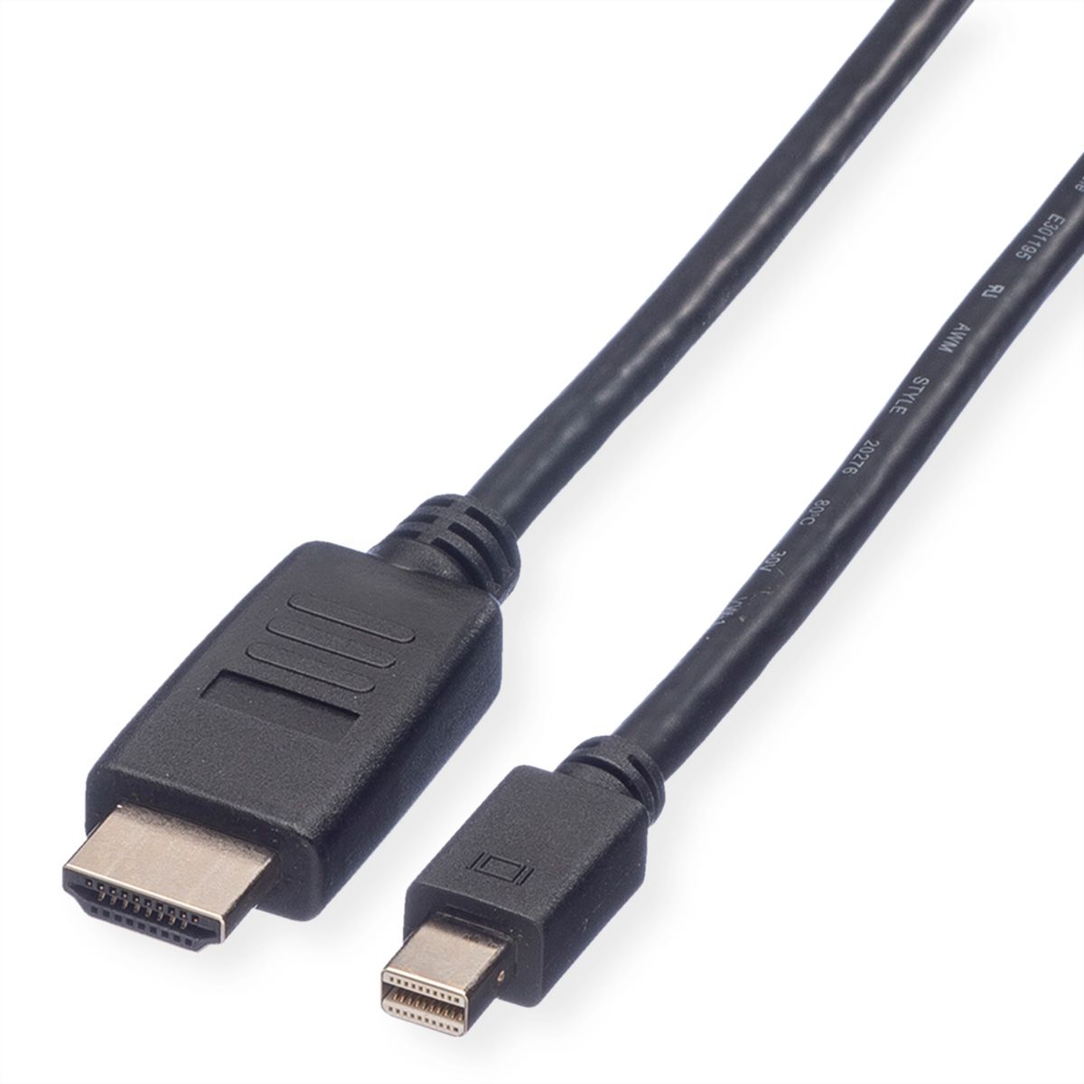 VALUE Mini DisplayPort Cable, Mini DP-HDTV, M/M, black, 2 m