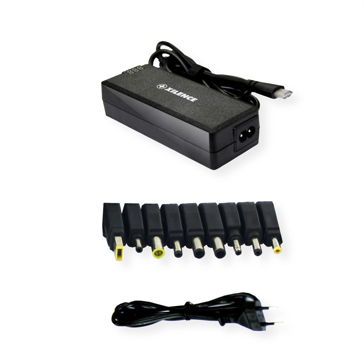 Xilence Universal Notebook Charger, XM008, 9 Adapters, LED Display, 75W
