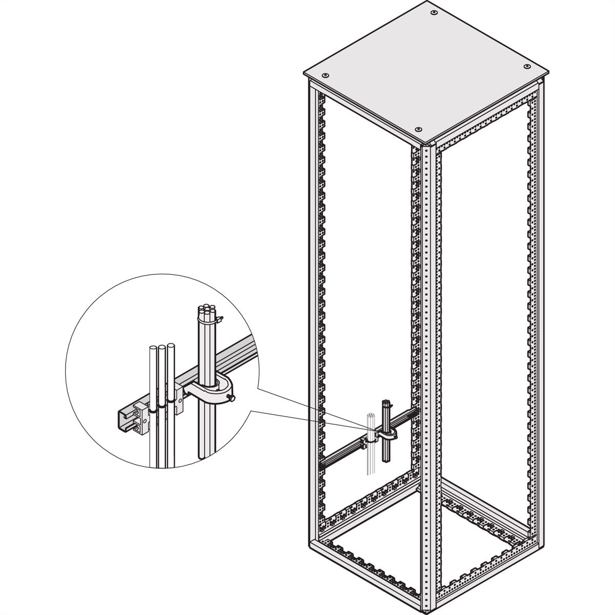 SCHROFF Varistar C-Rail for Cabinet Depth 1200 mm