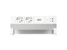BACHMANN DESK2 white 2xP40, 1xUSB C/C 65W L=0.2m RAL9010