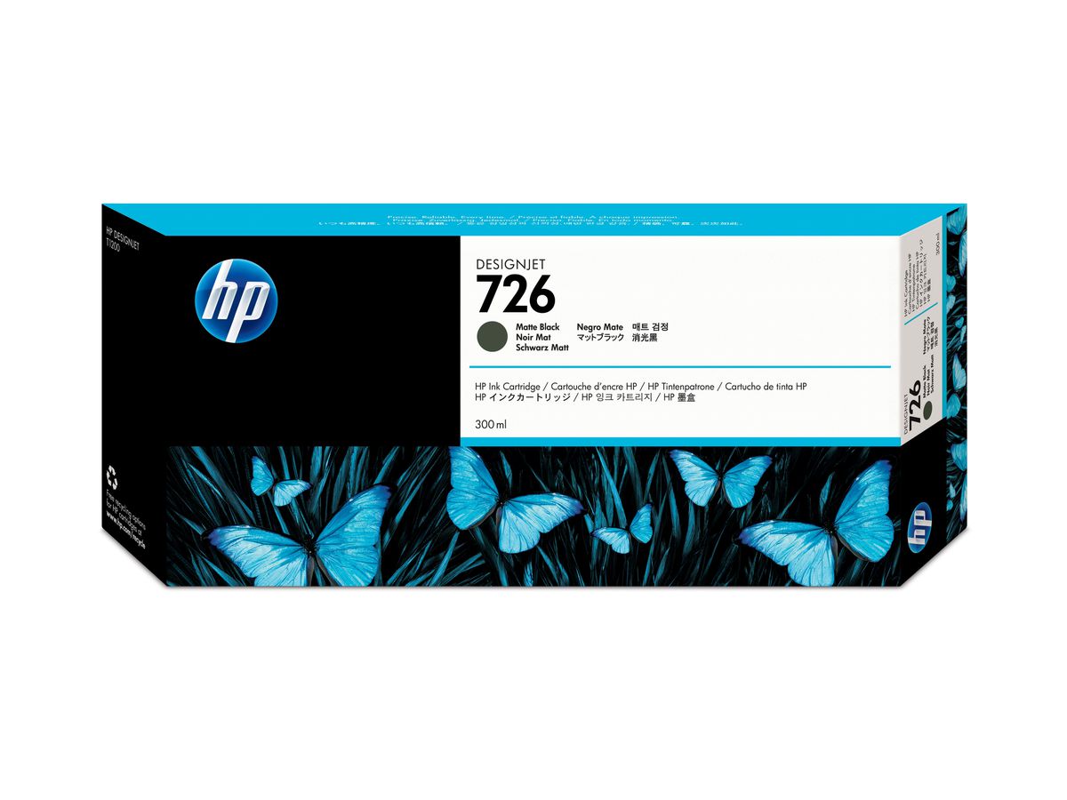 HP 726 300-ml Matte Black DesignJet Ink Cartridge